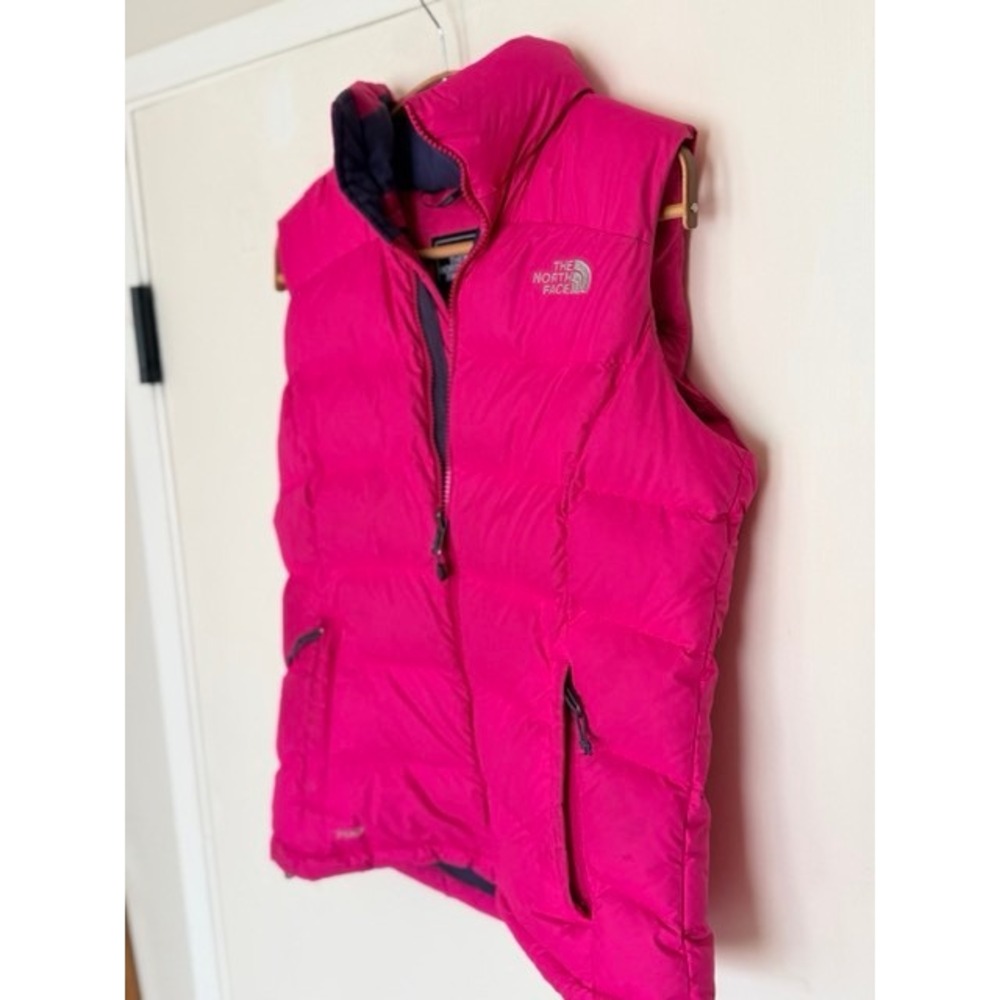 The North Face Nuptse 700 Puffer Vest Y2K Barbiecore Pink Womens Small Down - Picture 2 of 10